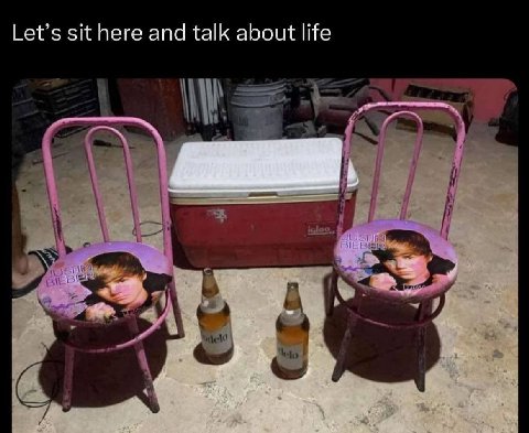 sit here and talk about life