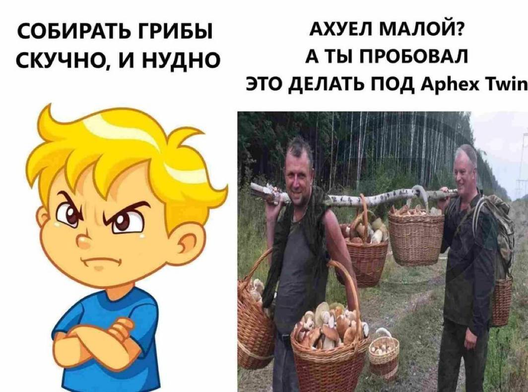 СОБИРАТЬ ГРИБЫ АХУЕЛ МАЛОЙ? СКУЧНО, И НУДНО А ТЫ ПРОБОВАЛ ЭТО ДЕЛАТЬ ПОД Twin