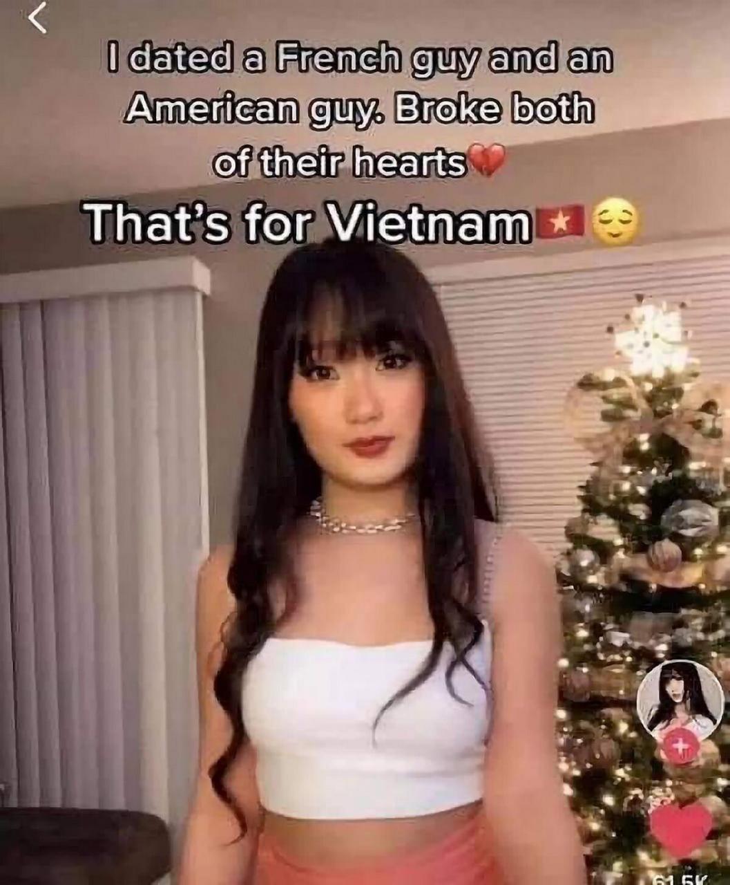 а Gay American guy. Broke both of their hearts That’s for Vietnam