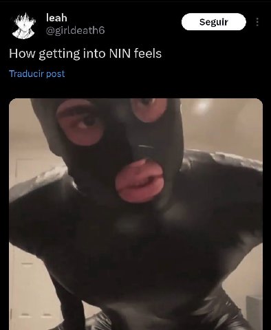 leah How getting into NIN feels