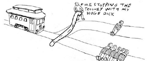 LEME THE TROL¢EY WITH My HUGE Dick 0 4