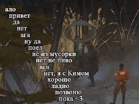 ало привет да нет ага ну да поел не из мусорки нет не пиво ага нет, Кимом хорошо ладно позвоню пока <3