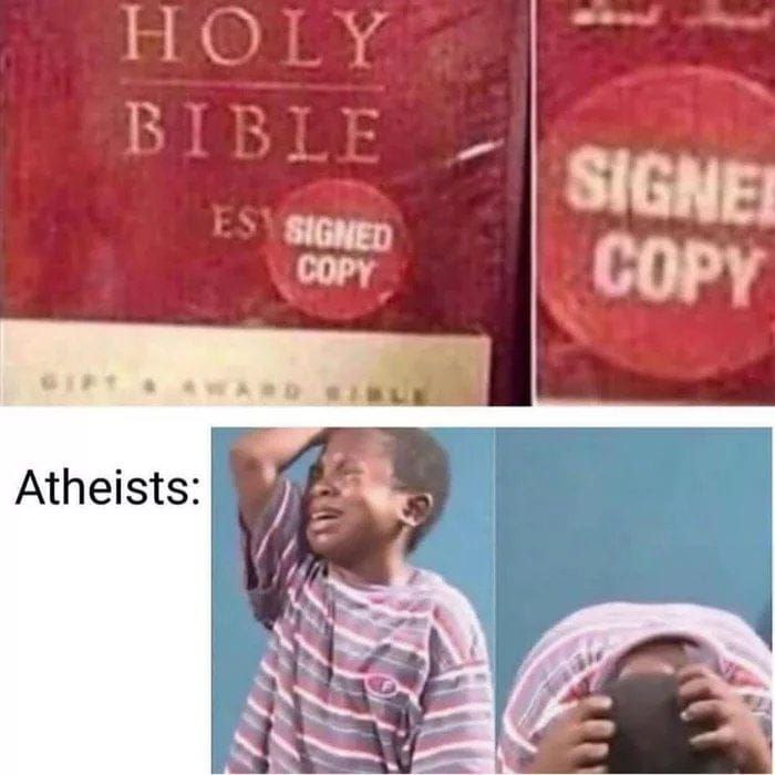 HOLY BIBLE copy СОРУ Atheists: И