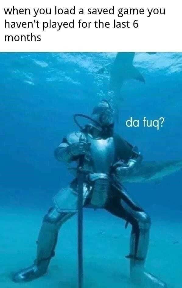 when you load а saved game you haven't played for the last 6 months
