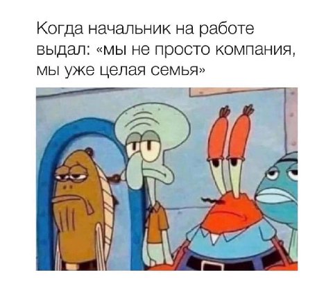 Когда начальник на работе выдал: «мы не просто компания мы уже целая семья» WE