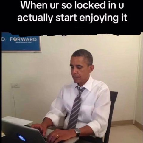 When so locked in actually start enjoying it