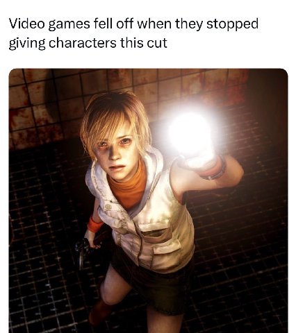 Video games fell off when they stopped giving characters this cut 14 7