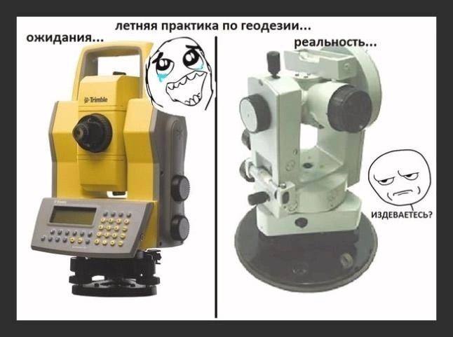летняя практика по геодезии... ожидания... реальффсть... ИЗДЕВАЕТЕСЬ?