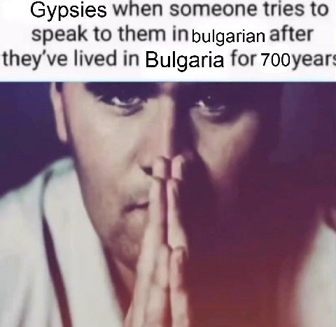 Gypsies wnen someone tries to speak to them in bulgarian after lived in Bulgaria for 700year: