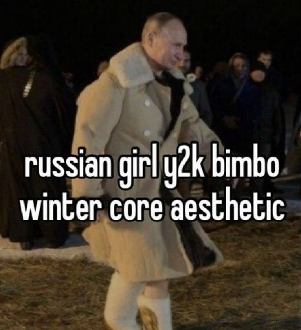 russian bimbo winter core aesthetic