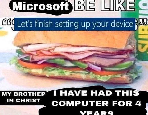 Microsoft et's finish setting up your device i MY BROTHER HAVE HAD THI IN CHRIST COMPUTER FOR 4