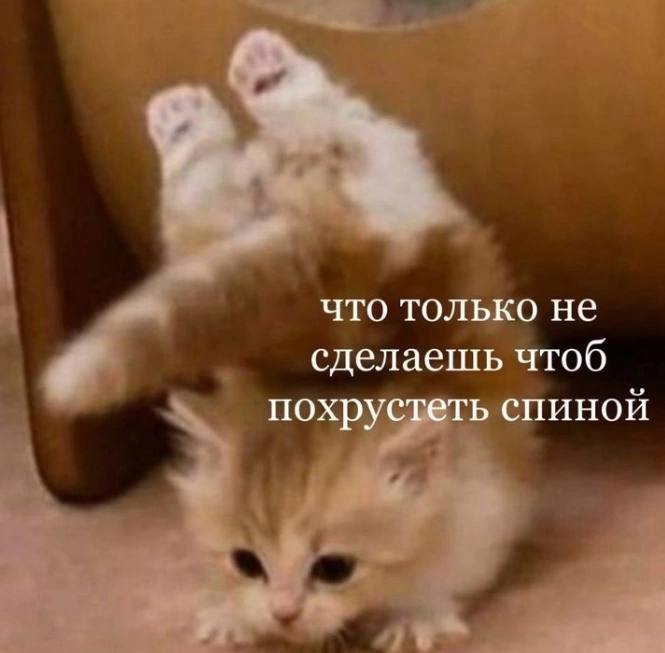 что только не сделаешь чтоб похрустеть спиной