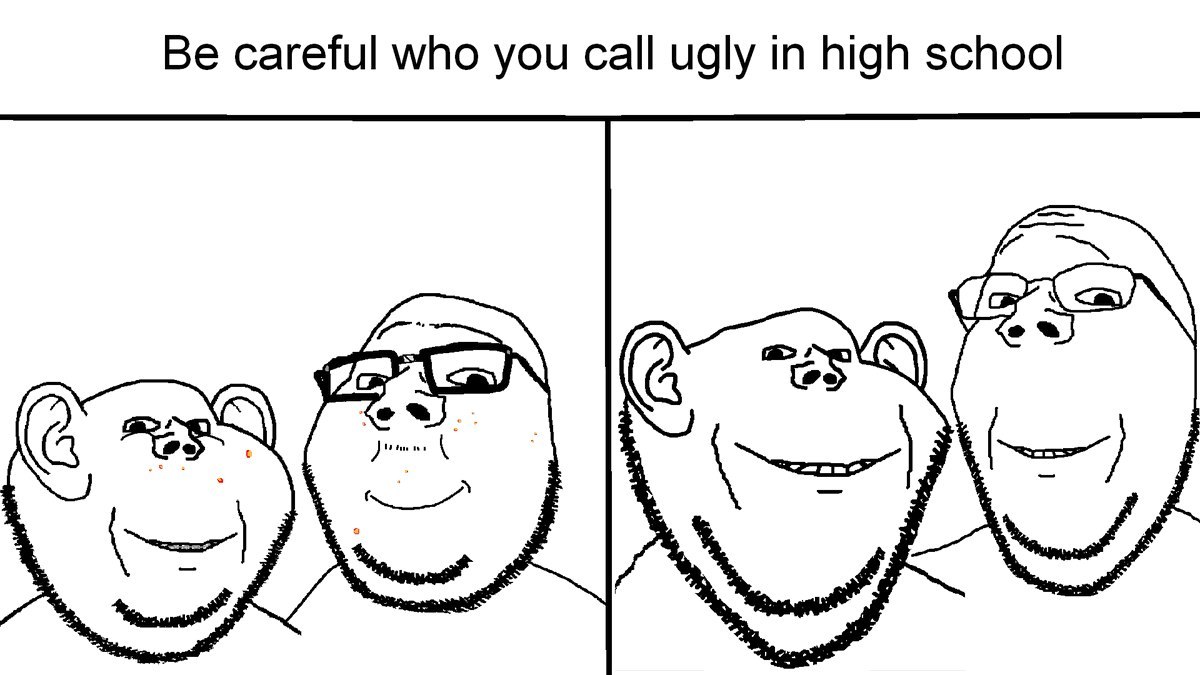 Be careful who you call ugly in high school