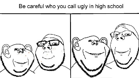 Be careful who you call ugly in high school
