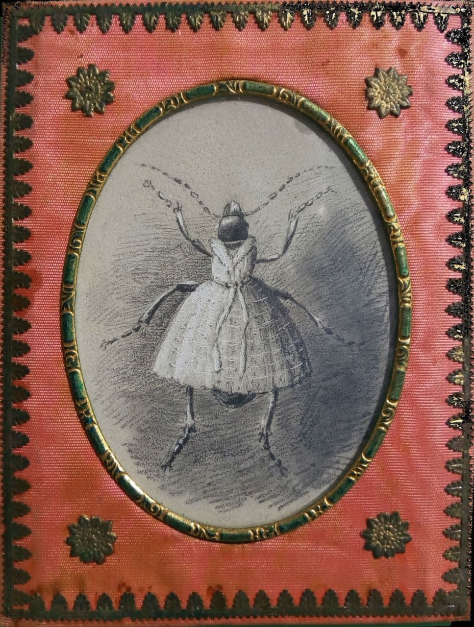 жук в юбке. 

автор — каталонец Эусеби Планас-Франкеза (✸1833✠1897)