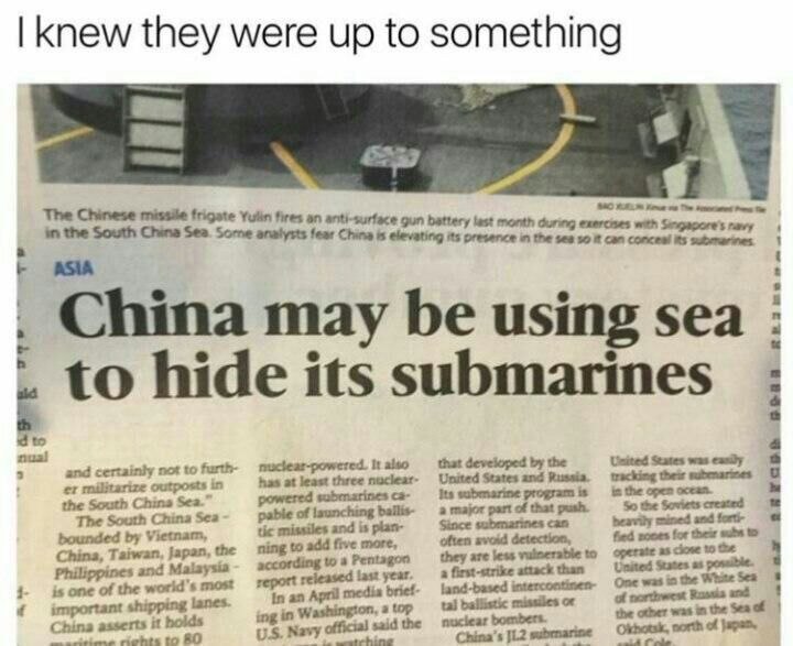 knew they were up to something у The Chinese missile frigate Yulin fires an anti-surface the South China Sea. Some analysts fear China 5 elevating its in the sea В can its gun battery last month dunng