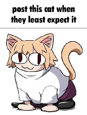 post this cat when they least expect it