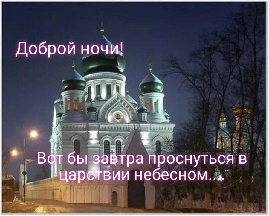 Доброй ночи! бы проснуться В цар вии небесном.
