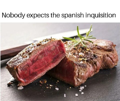 Nobody expects the spanish inquisition А