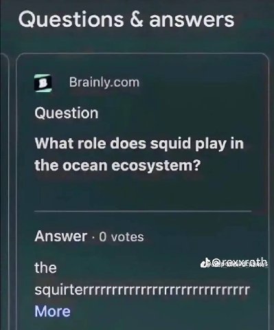 Questions answers Brainly.com Question What role does squid play in the ocean ecosystem? Answer 0 votes the More