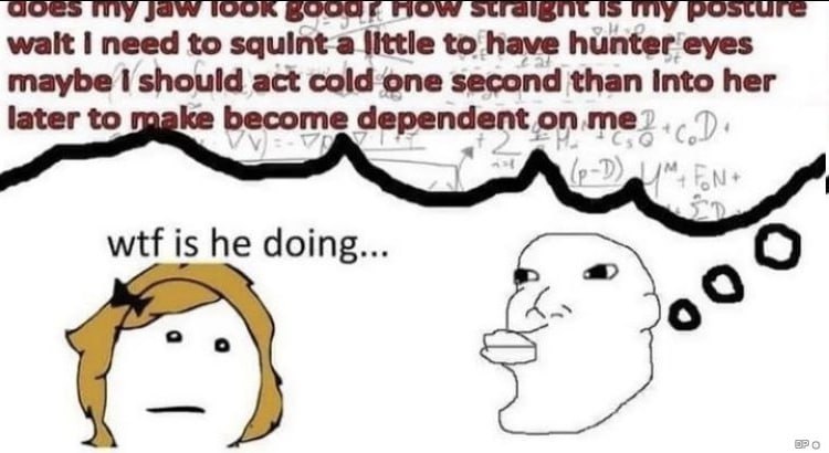 wait need to squint-a little to have hunter eyes maybe should act second than Into her later to make become wtf is he doing... А о\