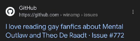GitHub https://github.com winamp issues love reading gay fanfics about Mental Outlaw and Theo Кааст Issue #772