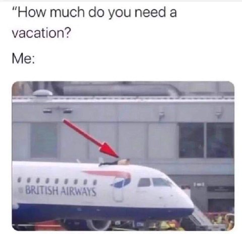 “How much you need а vacation? Me: