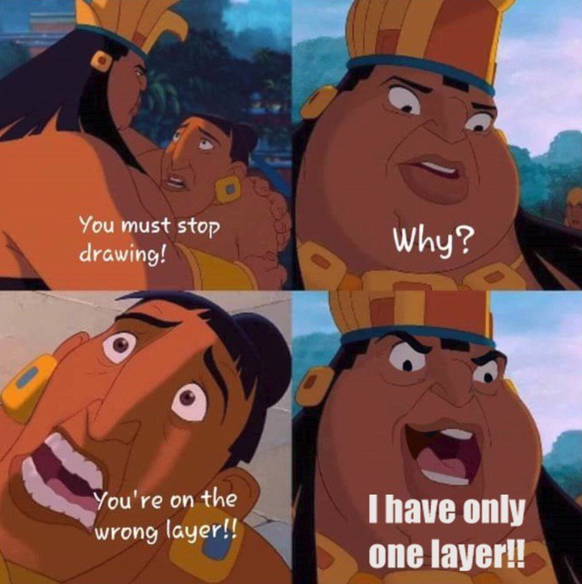 You must stop drawing! Why? You're ont have only wrong layer!! one