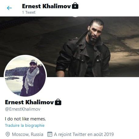Ernest Khalimov Tweet Ernest Khalimov nestKhalimov not like memes. Traduire Moscow, Russia A rejoint Twitter 2019