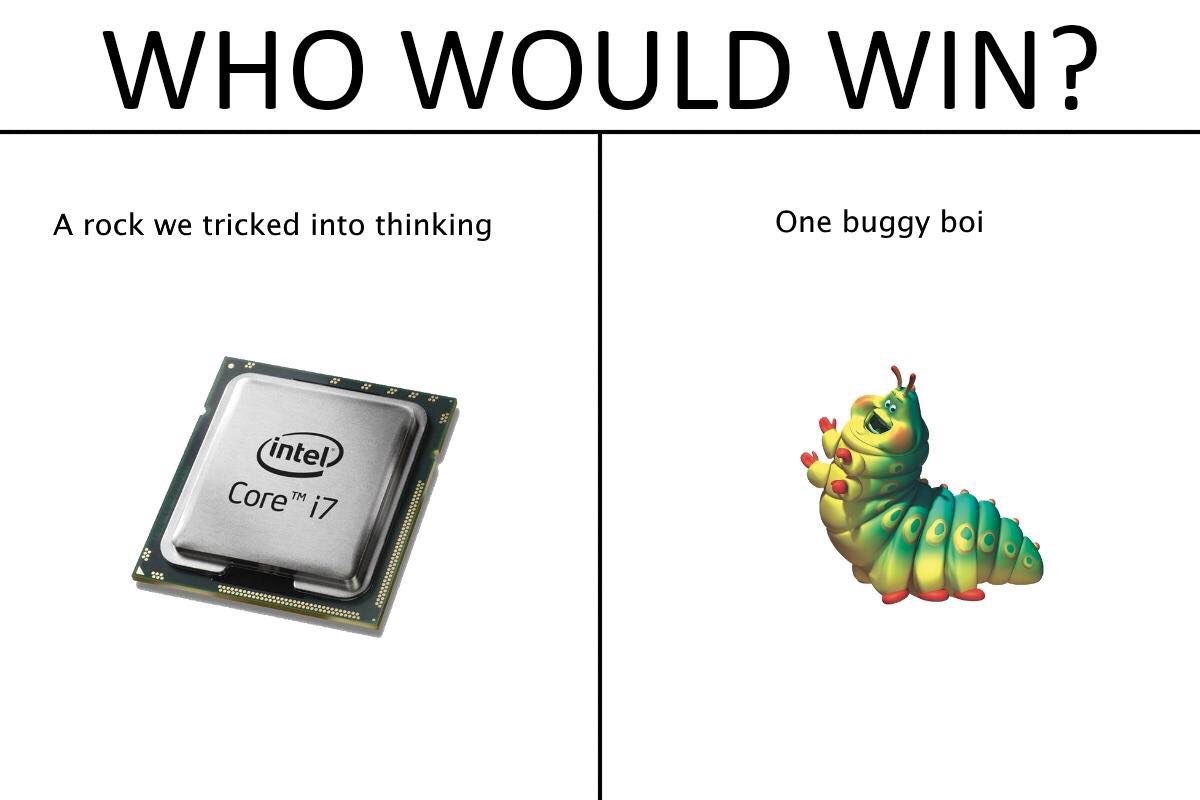 WHO WOULD WIN? A rock we tricked into thinking One buggy boi Core™