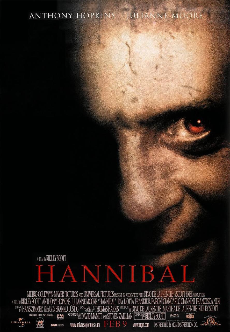 Ганнибал (2001)

Если воспринимать эту ленту в отрыве от первых двух фильмов, то она вполне смотрибельна и компетентно исполнена. Хоть и излишнее и чуть ли не восхищающееся увлечение гротеском от Ридл