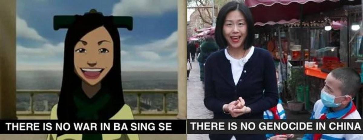 a THERE IS NO WAR IN SING THERE IS NO GENOCIDE IN CHINA