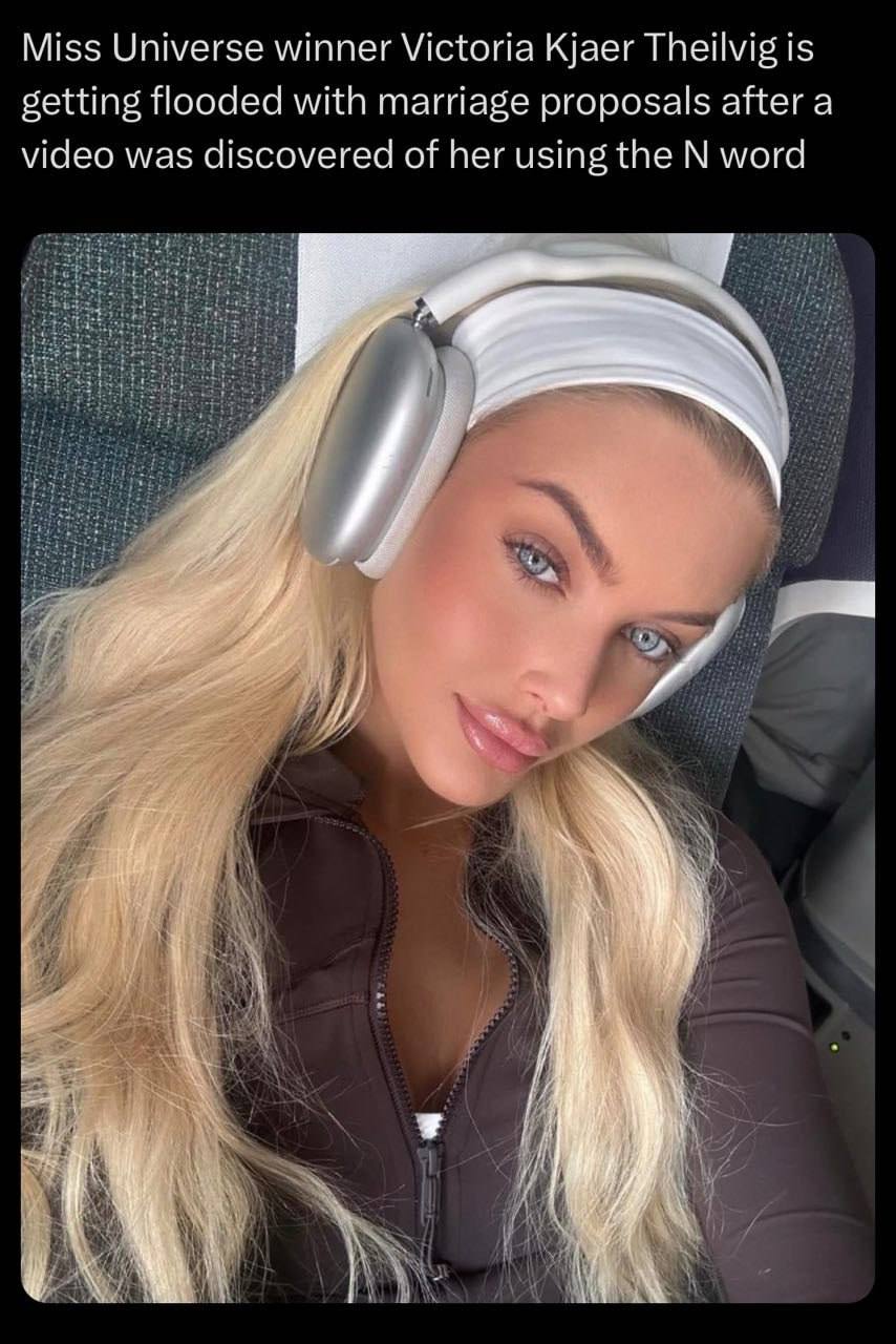 Miss Universe winner Victoria Kjaer Theilvig is getting flooded with marriage proposals after a video was discovered of her using the word Coie у 2 i A 7. 4 и if 4 5 4 A i 7 к we We 1% 4 к К К 4 a We