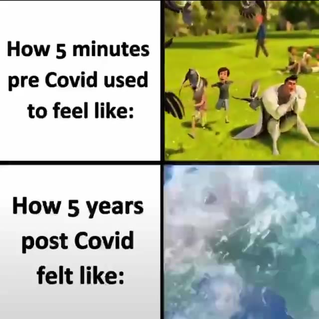 Ном 5 ттще$ pre Сом used to feel like: How 5 years post Covid felt like:
