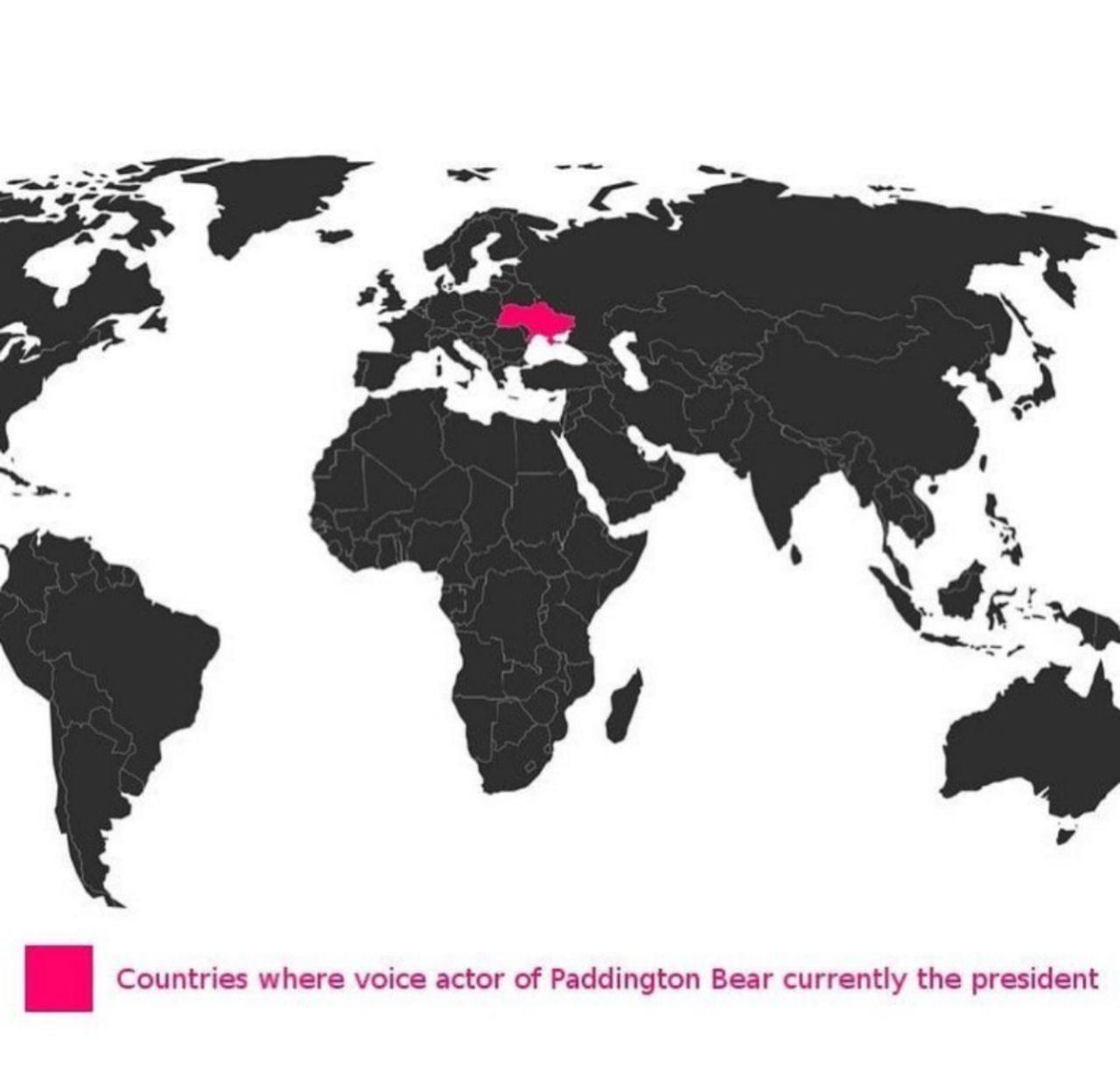 4; Countries where voice actor of Paddington Bear currently the president