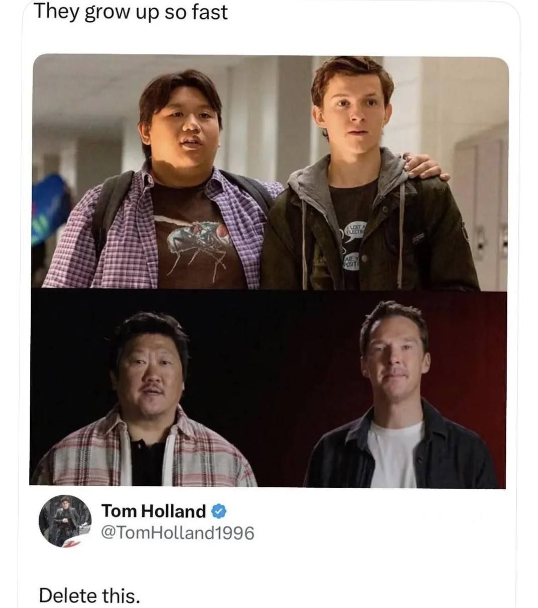 They grow up so fast 4 a 4 У. Tom Holland @TomHolland1996 Delete this.