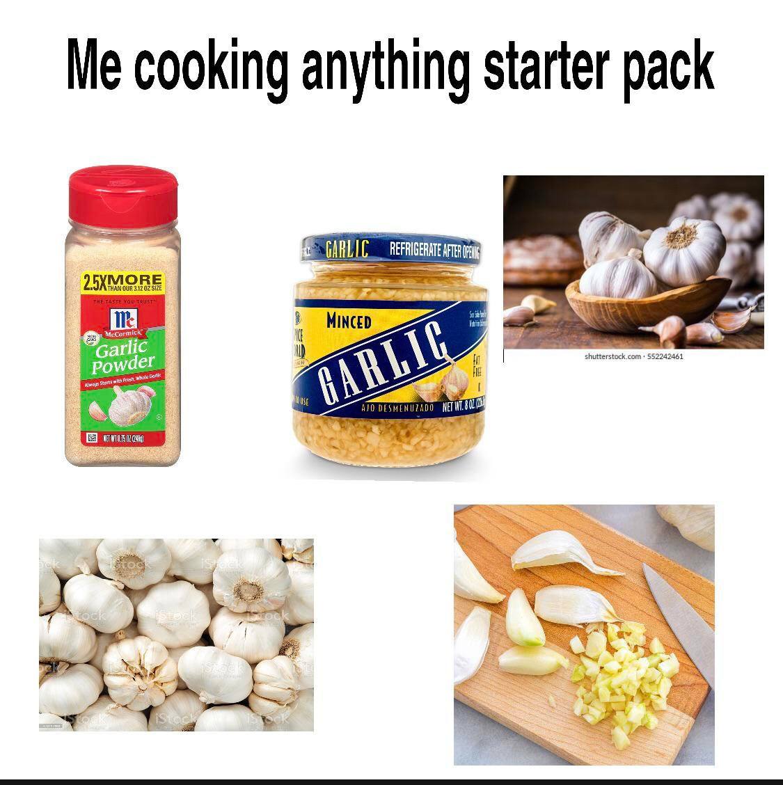 Me cooking anything starter pack GAR MINCED За
