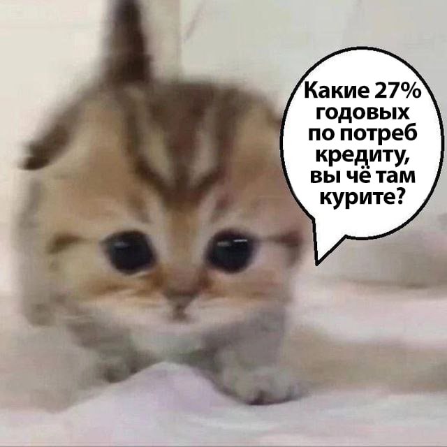 Какие 27% годовых по потре кредиту, вы четам курите?