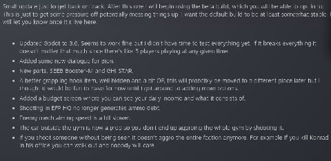 Small update just to get on {гаск. After this one wil) begin using the deta which you will be able to opt in This is just to get some pressure off potentially теззтс things up. want ire cefault Dui.c 