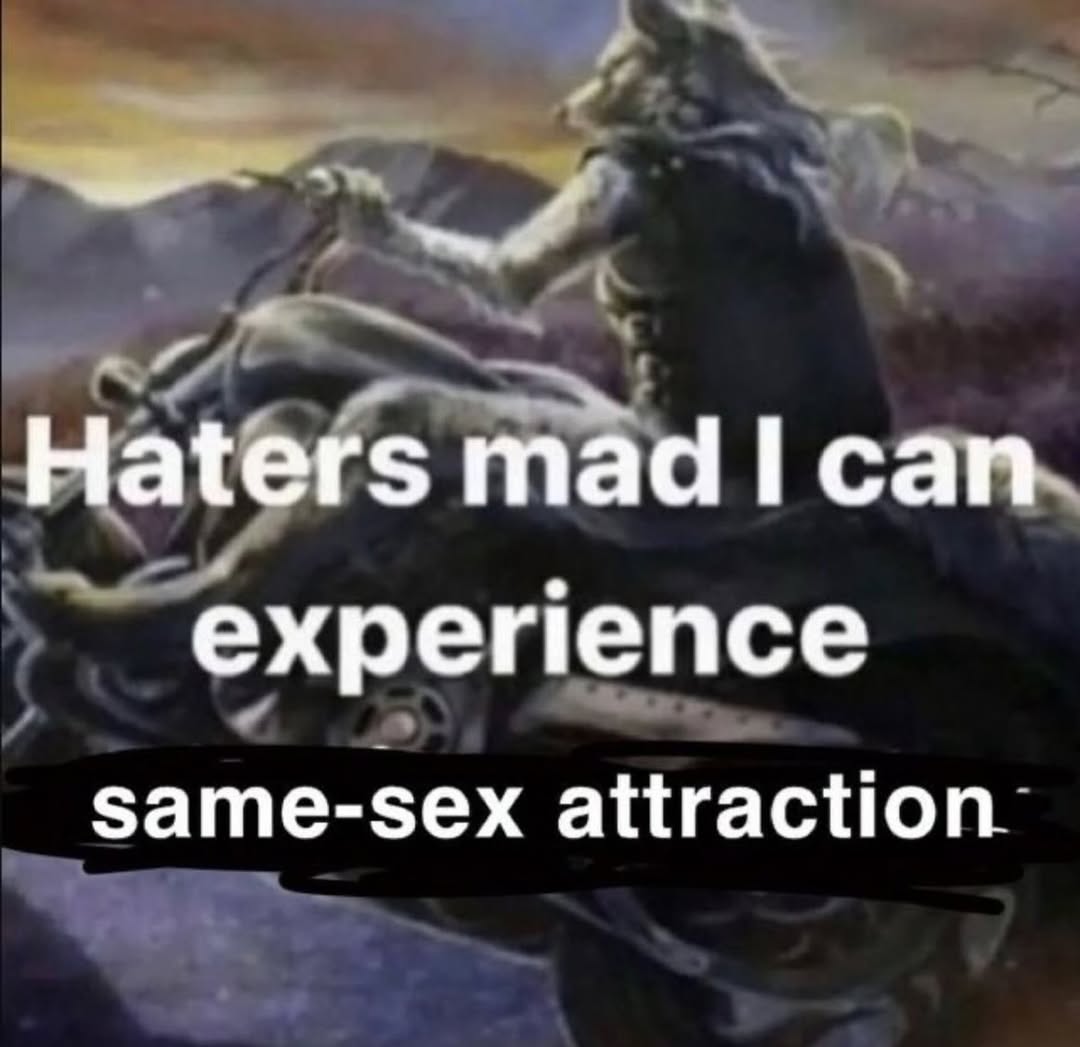 Haters mad I сам. experience same-sex attraction.