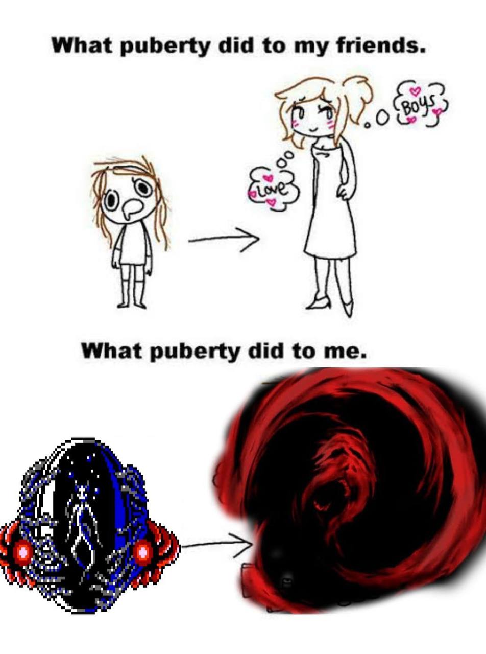 What puberty did to my friends. What puberty did to me.