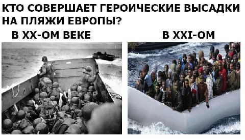 КТО СОВЕРШАЕТ ГЕРОИЧЕСКИЕ ВЫСАДКИ НА ПЛЯЖИ ЕВРОПЫ? В ХХ-ОМ ВЕКЕ В XXI-OM as