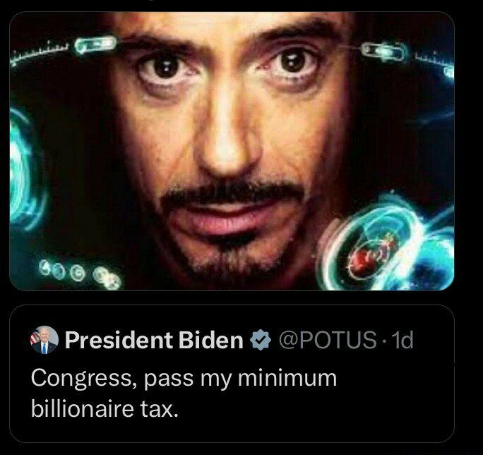 A. President Biden Congress, pass my minimum billionaire tax.
