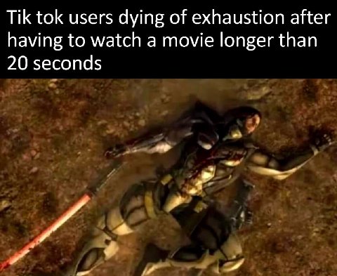 ТИК tok users dying of exhaustion after having to watch a movie longer than 20 seconds