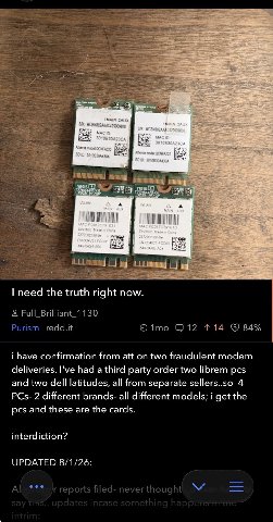 поди ВО 4 need the truth right now. 14 i have confirmation from att on two fraudulent modem deliveries. I've had a third party order two librem pcs and two dell latitudes, all from separate sellers..s