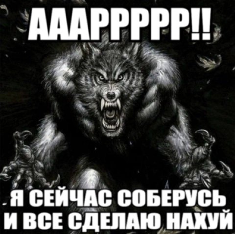 АААРРРРРИ! A Я СЕИЧАС СОБЕРУСЬ И ВСЕ СДЕЛАЮ НАХУИ