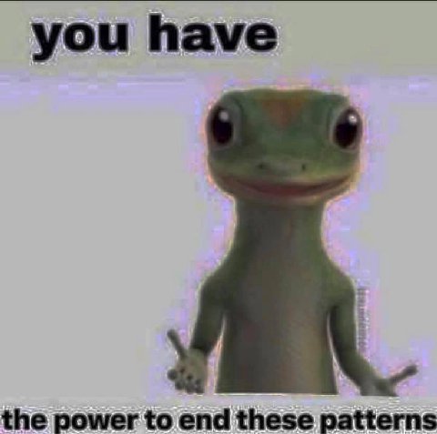 you have the power to end these patterns