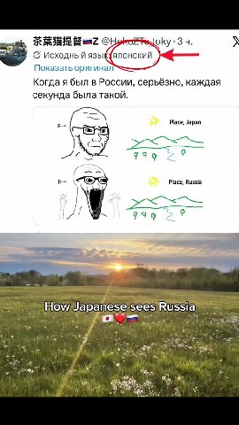 55 5 Исходный язы({(японский ) Показать оригинал Когда я был в России, серьёзно, каждая секунда была такой. re ar Place, Japan я (а > Place, Russia How,Japanese’seesiRussia |}. =: о, owe ya panece cec
