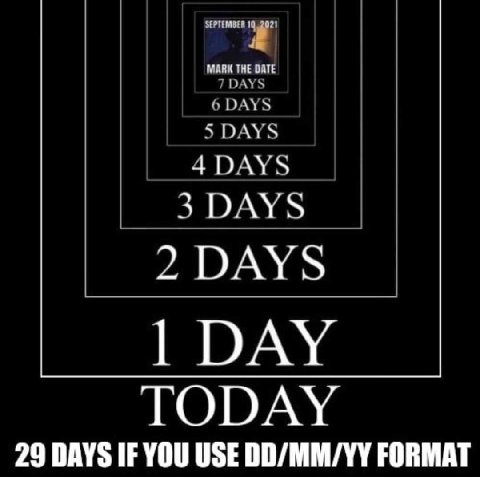 6 DAY 4 DAYS 5 DAYS 3 DAYS 2 DAYS DAY TODAY 29 DAYS IF YOU USE DD/MM/YY FORMAT