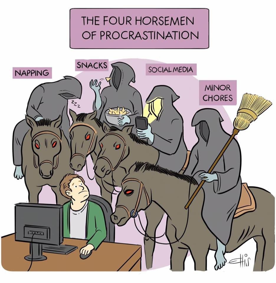 THE FOUR HORSEMEN OF PROCRASTINATION SNACKS